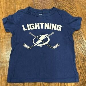 EUC Boys Tampa Bay Lightning Blue T-shirt Size XS